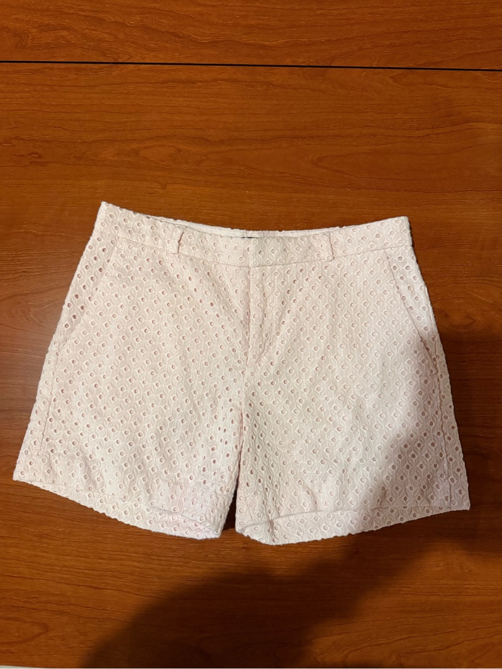 Banana Republic Light Pink Eyelet Lace Bermuda Shorts